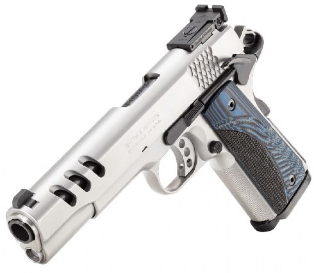 Smith And Wesson 1911 Performance Center 45 Acp 5 81 Stainless Steel Custom Wood G10 Grip 170343 3089